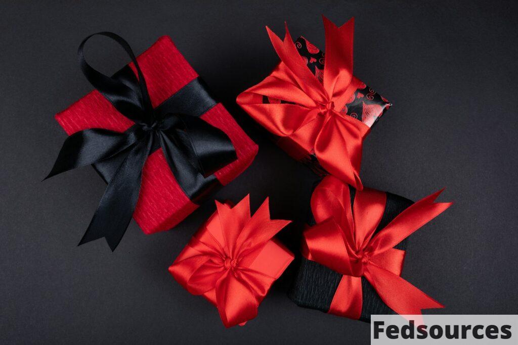 red ribbon on black textile